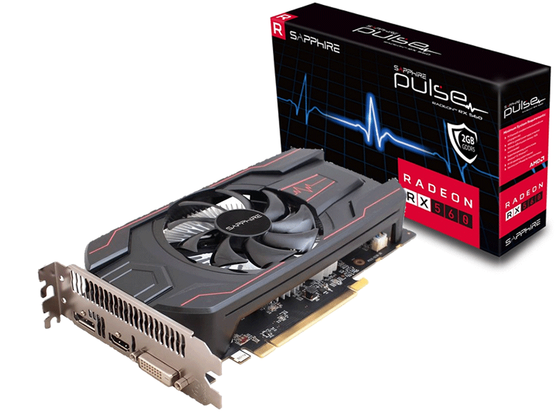 SAPPHIRE PULSE RADEON RX 560 4製品目は補助電源不要の2GB
