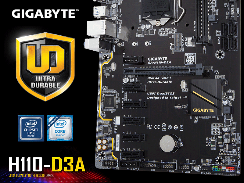 [新品] ギガバイト GA-H110-D3A GIGABYTE