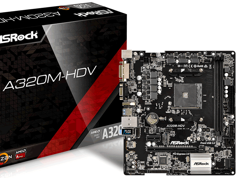 ASRock A320M-HDV R4.0 マザーボード