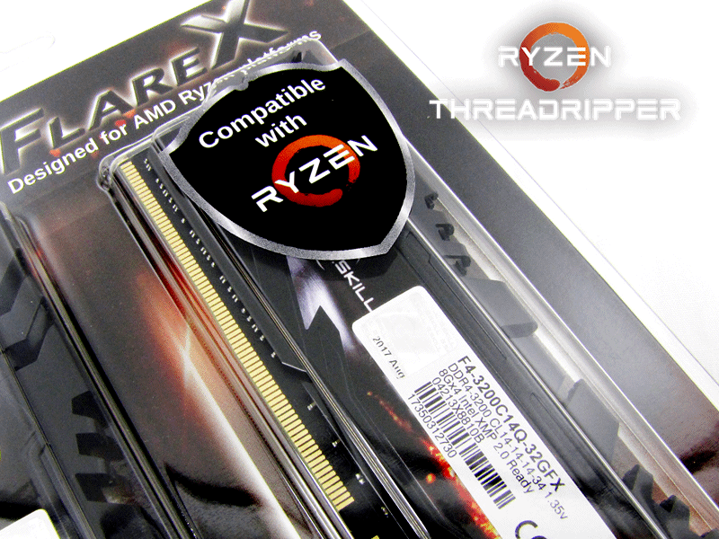 G.Skill、RYZEN TR対応DDR4-3200 CL14の低レーテンシクアッド