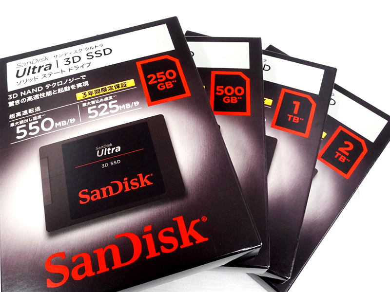 Sandiskからも64層3d Tlc Nand採用2 5インチsata Ssd Ultra 3d Ssd シリーズが販売開始 Ark Tech And Market News Vol