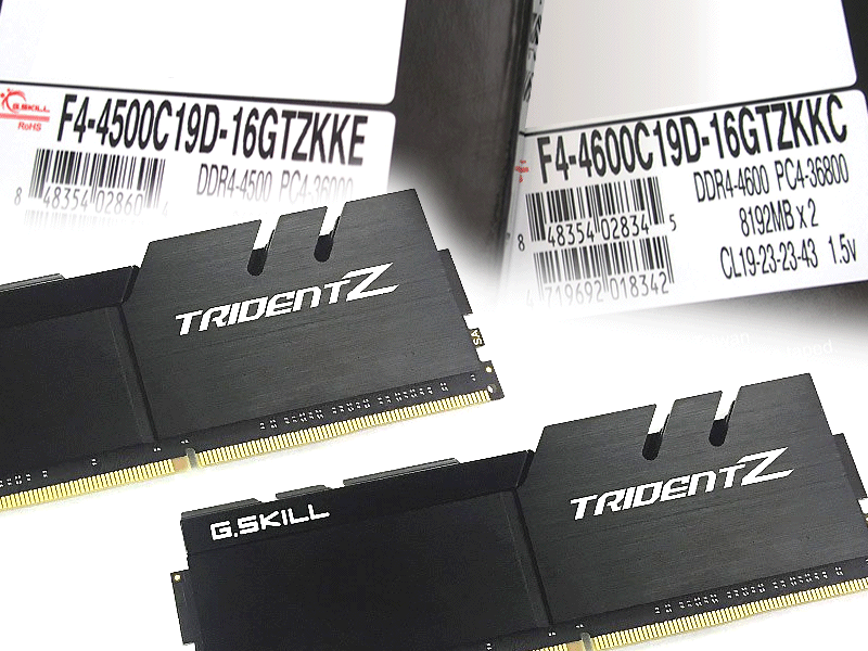 G.Skill Trident Zシリーズ最速のX299向けDDR4-4600や、Z370にも対応