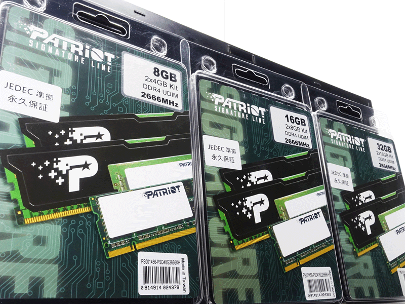 Patriotの定番SLシリーズからスタンダードなDDR4-2666対応デスクトップ