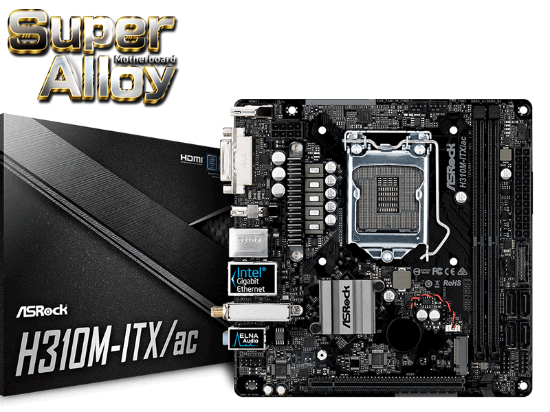 CoffeeLake-S対応Wi-Fi搭載で低価格なMini-ITXマザーボード「ASRock