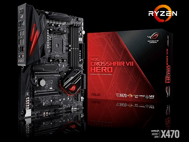 ASUS ROGからOCとゲーミング特化のX470チップセット搭載RYZEN対応ATX