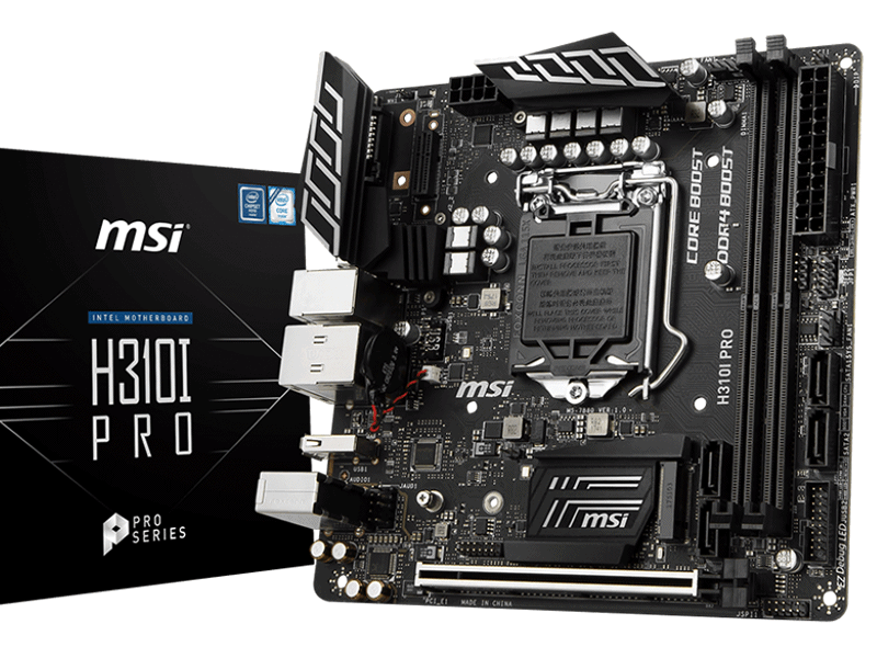 MSIからH310チップセット採用ビジネス向け低価格Mini-ITXマザーボード