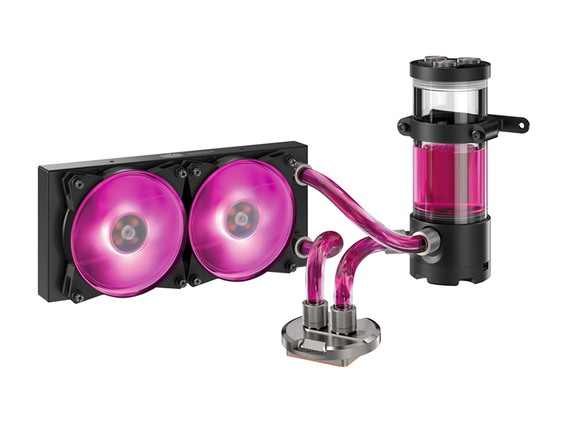 Amazon.co.jp: PC DIY水冷キット、240mmクーラーCPU/GPU水冷 ブロック、ポンプおよびリザーバー付き、LEDファンヒートシンクコンピューター水冷コネクターキットオールインワン : パソコン・周辺機器
