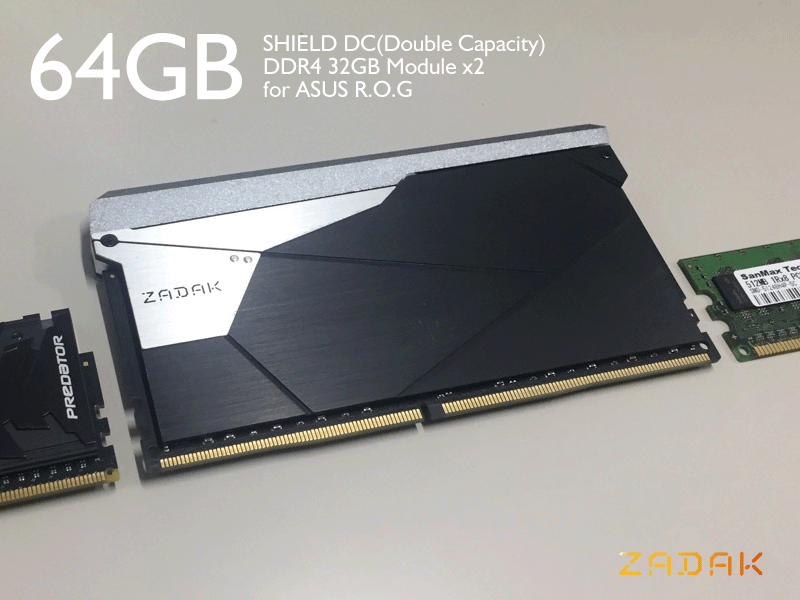 世界初、U-DIMM non-ECCでも2枚で64GBを実現するDouble Capacity DDR4 