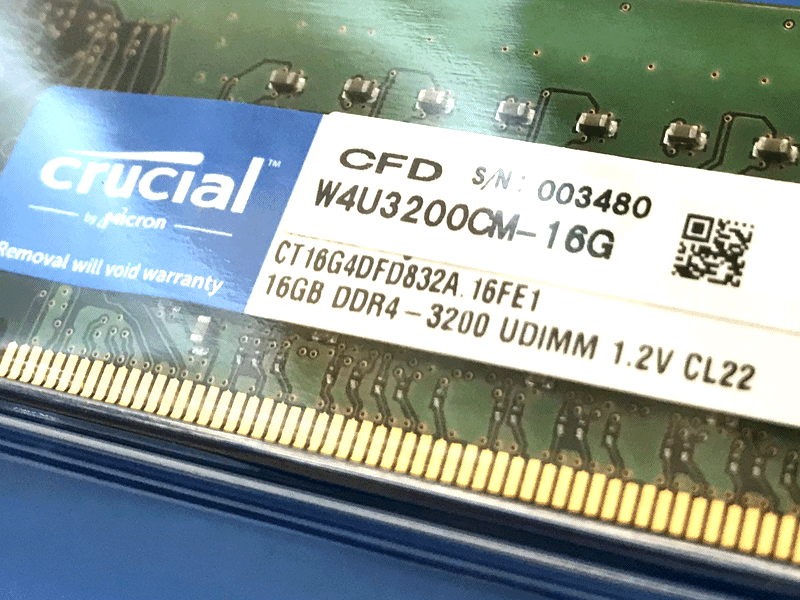 メモリ CFD W4U3200CM-16G 16GB×2枚