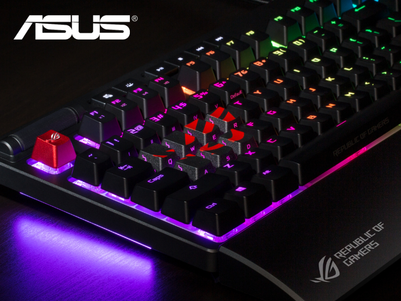 ASUSからスタイリッシュなゲーム向け交換用キーキャップセットが発売