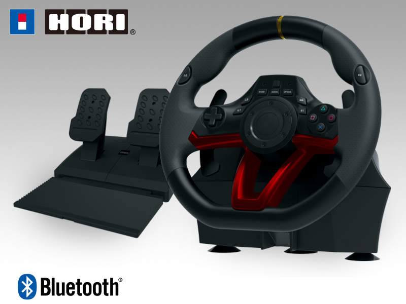 HORIからBluetoothで接続できるレースゲーム用コントローラー 