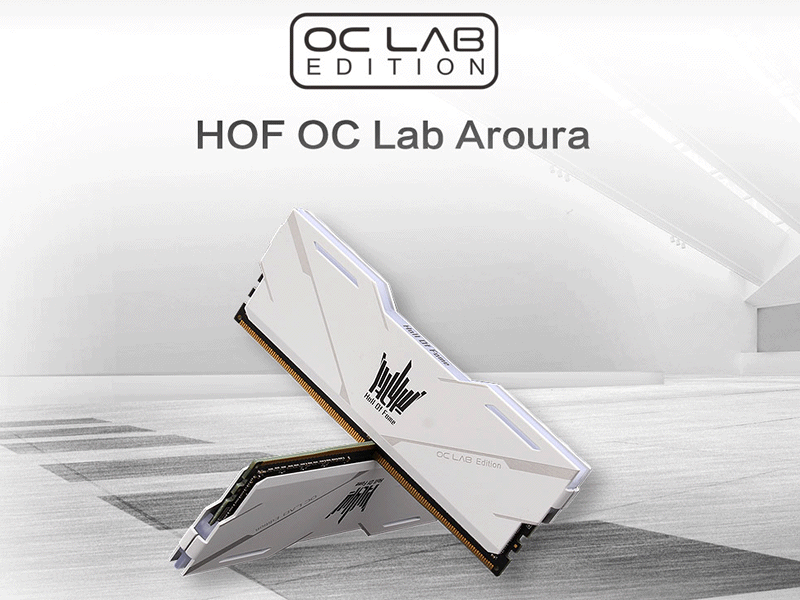 GALAXの白いハイエンドメモリーにARGB LED搭載モデル「HOF OC Lab 