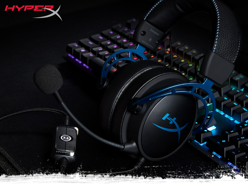 ヘッドフォン+イヤフォン Kingston - HYPERX CLOUD ALPHA S Cloud Alpha S – USB Gaming Headset with 7.1 Surround Sound