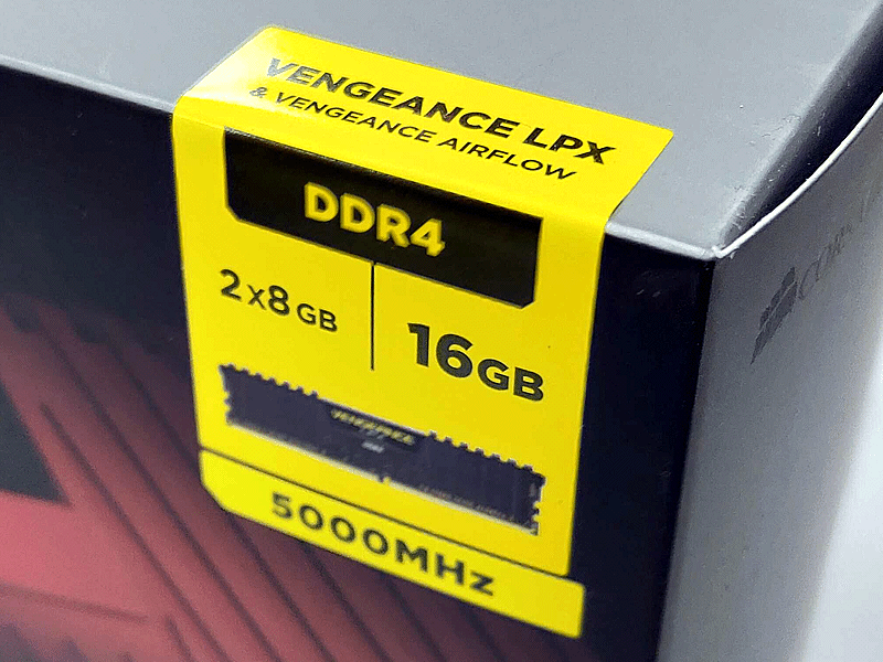 ついに5000MHzへ、Zen2+X570向けのCORSAIR Vengeance LPXから