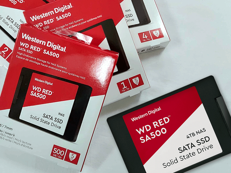 最大4TBモデルもラインアップ、WDのNAS向けSATA SSD「WD Red SA500 NAS