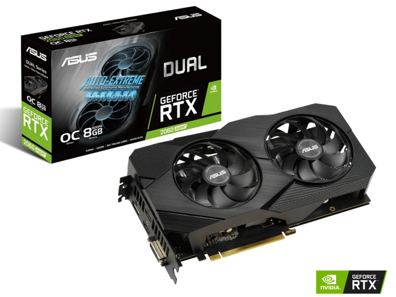 ASUS、デュアルファン搭載GeForce RTX 2060 SUPER搭載「DUAL-RTX2060S