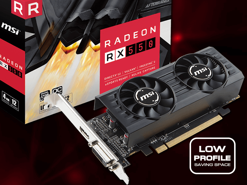 MSIからロープロファイル対応のRADEON RX 搭載RADEON RX  4GT