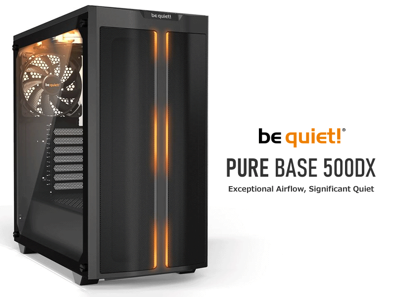 be quietから高性能エアフローとARGB搭載の静音ATX PCケース「Pure Base 500DX」 | Ark Tech and  Market News Vol.3003199