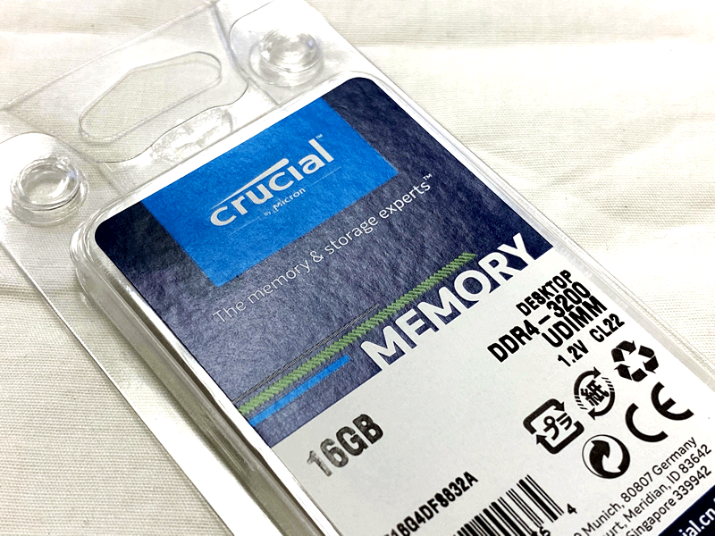 片面16gb Crucial Ddr4 30 Micron Dram搭載メモリーに1rank 16gbモジュール Ct16g4dfs2a Ark Tech And Market News Vol