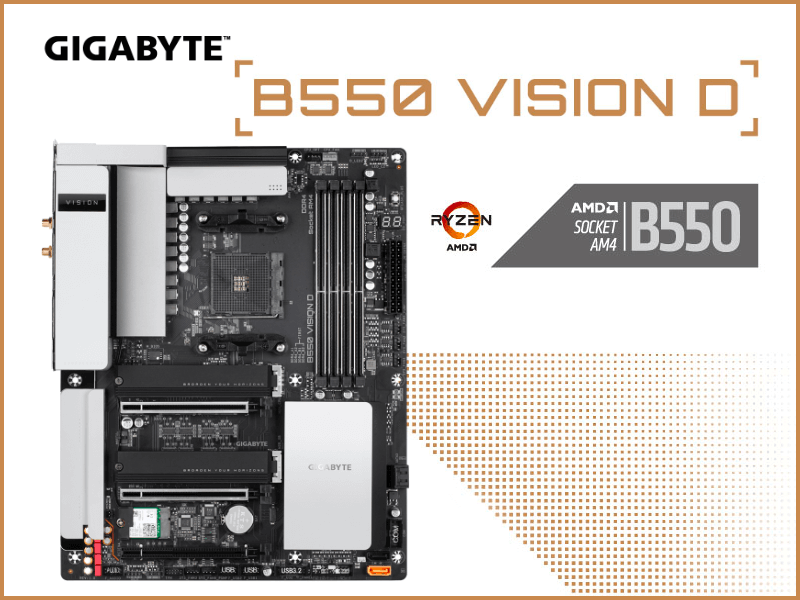GIGABYTE、クリエイター向けTitan Ridgeチップ搭載ソケットAM4対応B550