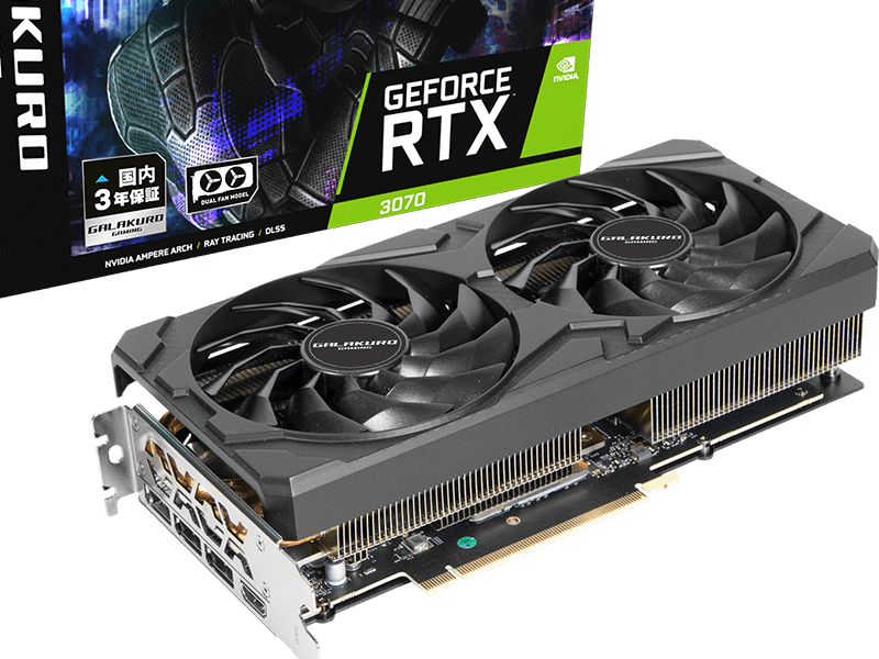 [新品未開封] 玄人志向 GG-RTX3070-E8GB/OC/DF2