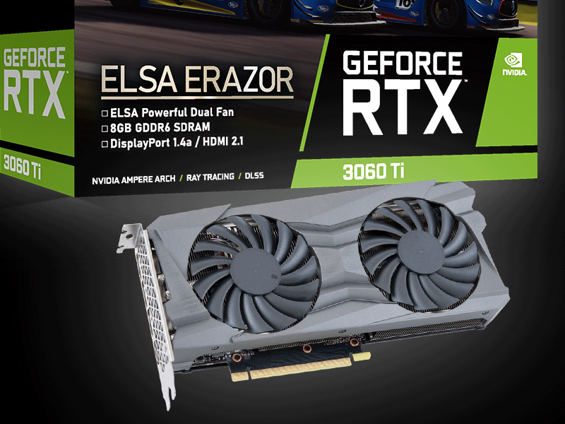 薄くて短い、ELSAからコンパクトなGEFORCE RTX 3060 Ti LHR搭載 ...