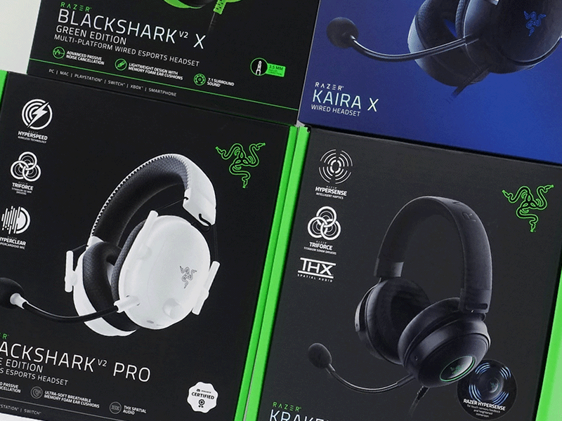 Razerヘッドセット4点セットKRAKEN TIAMAT BLACKSHARK