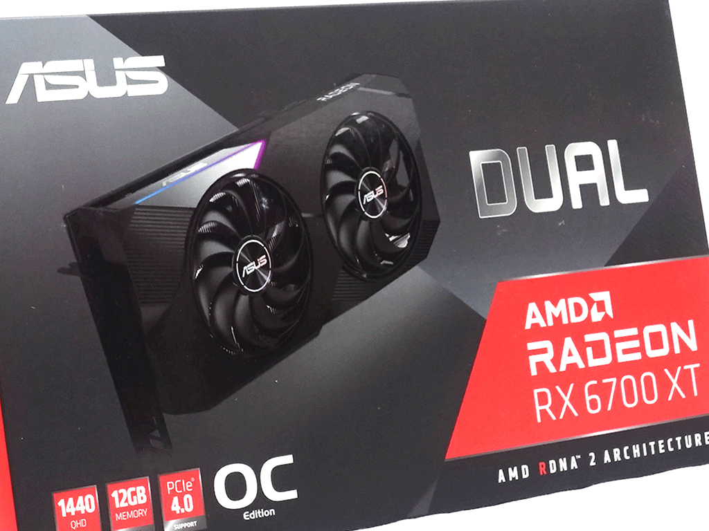 ASUS DUALシリーズからOC仕様のRadeon RX6700 XT搭載カード「DUAL