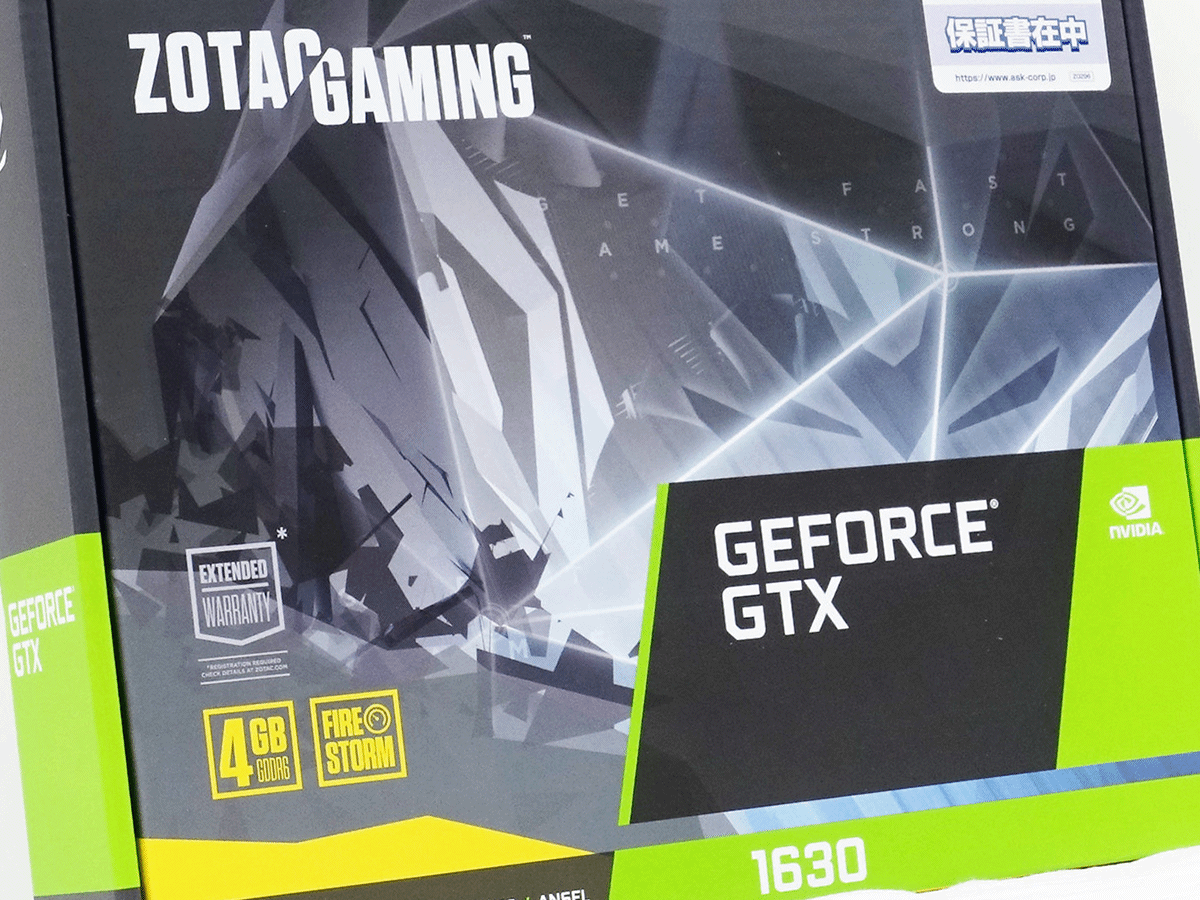 ZOTAC GeForce GTX1630 4GB グラフィックスボード ZT-T16300F-10L VD8155  グラフィックボード、ビデオカード