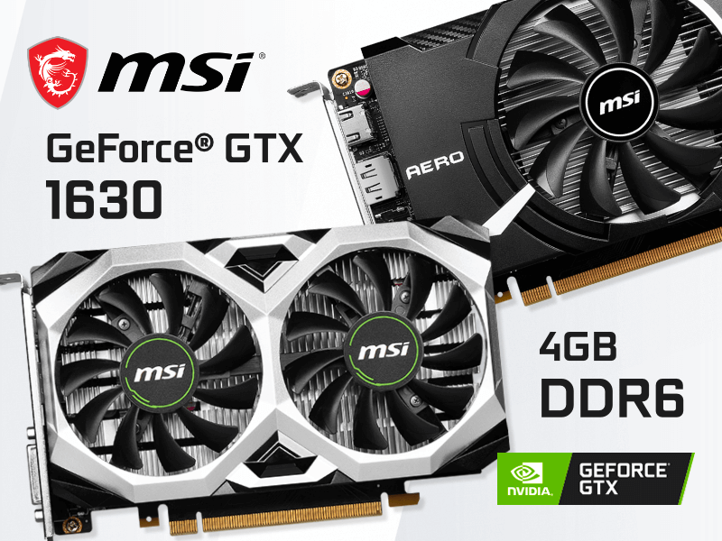 MSI、GEFORCE GTX 1630 搭載グラフィックスカード VENTUS XS と AERO