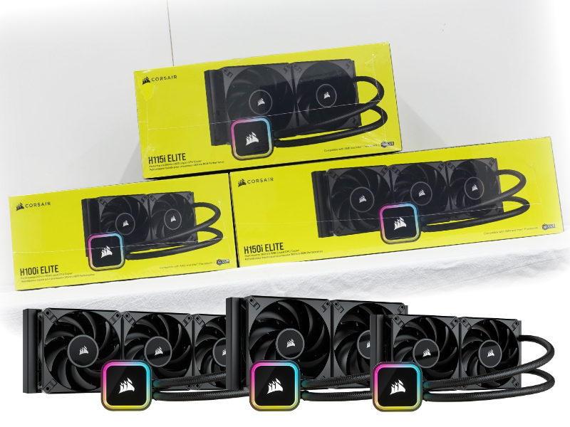 Corsairから新型ファンを採用したAIO水冷ユニット「iCUE RGB ELITE