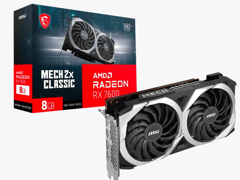 MSI、TORX FAN 3.0を2基とバックプレートを採用Radeon RX 7600