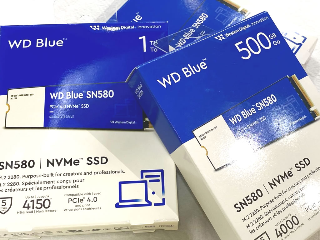 定番のWD青にGen4対応モデル、PCIe4.0X4 NVMe M.2 2280 SSD「WD Blue