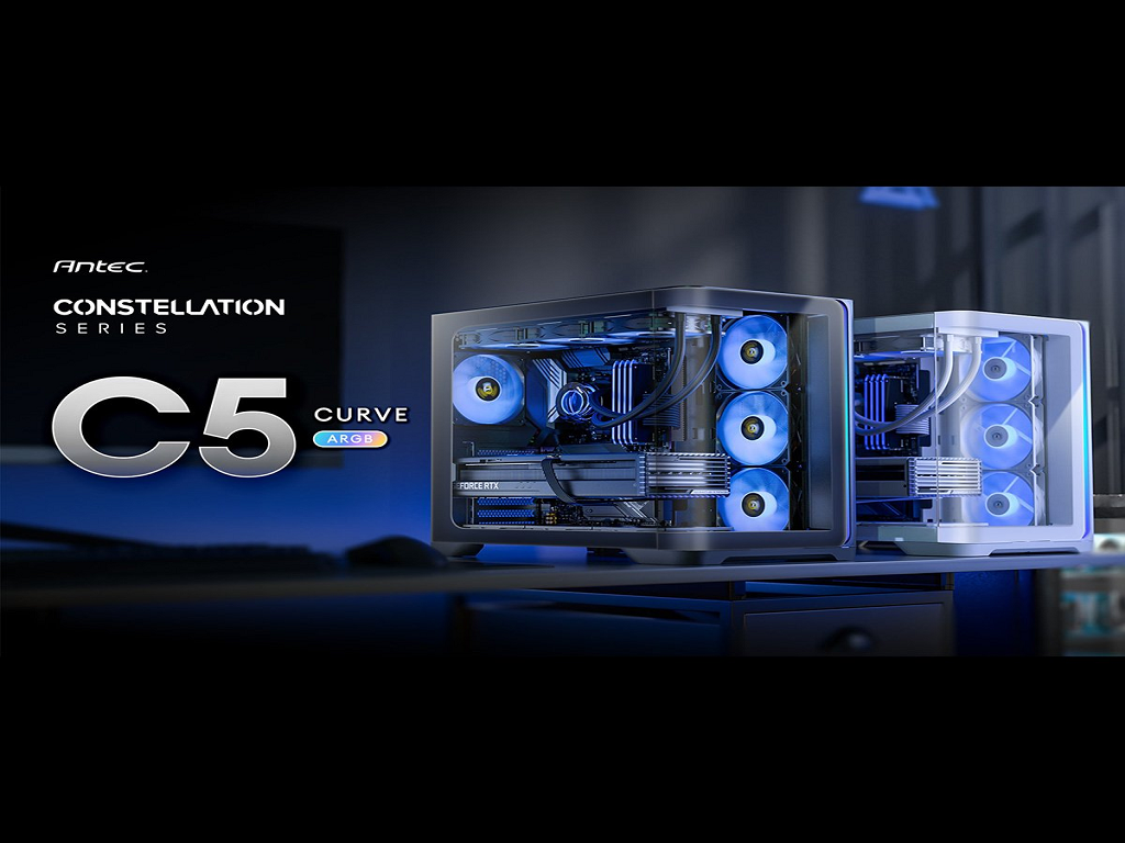 Antecより、曲面ガラス採用のガラスパネル搭載ピラーレスケース「C5
