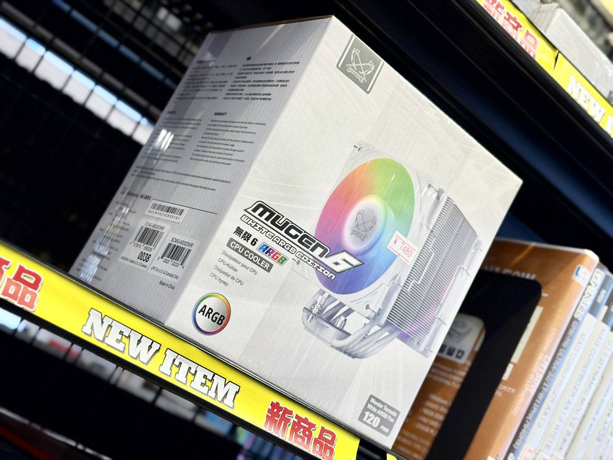Scytheのハイエンドデュアルファン搭載空冷CPUクーラー「MUGEN6」に
