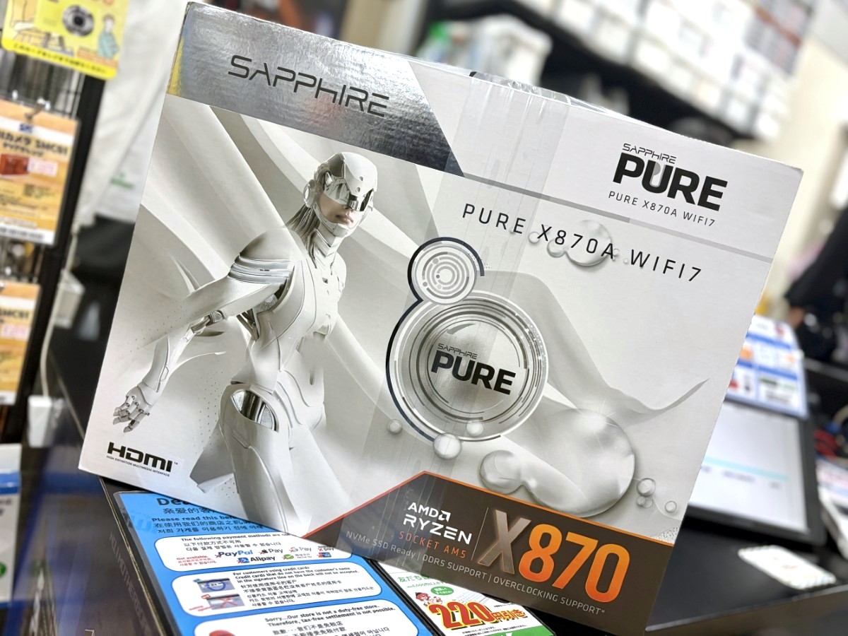 SAPPHIREから、X870チップセット搭載のホワイトなATXマザーボード